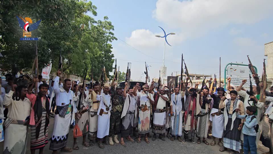 أبناء المنصورية بالحديدة يؤكدون الجهوزية لمواجهة مخططات الأعداء ونصرة فلسطين