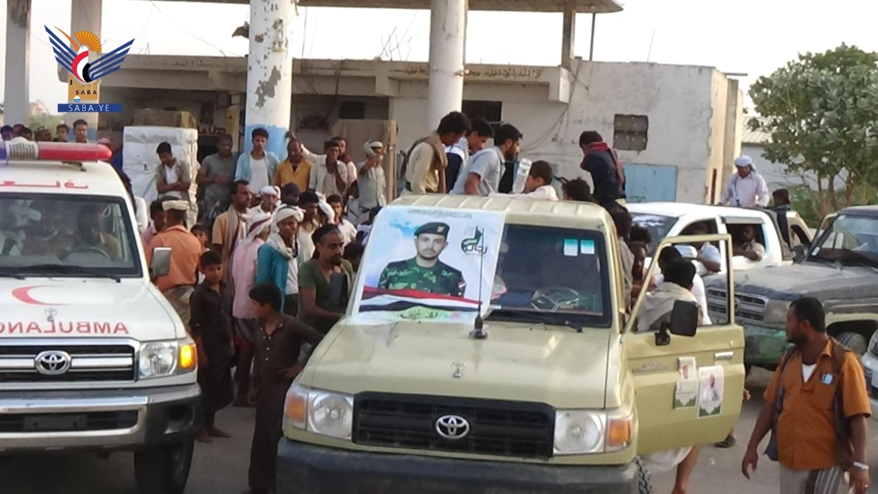 تشييع جثمان الشهيد محمد الناصري بمديرية السخنة بالحديدة