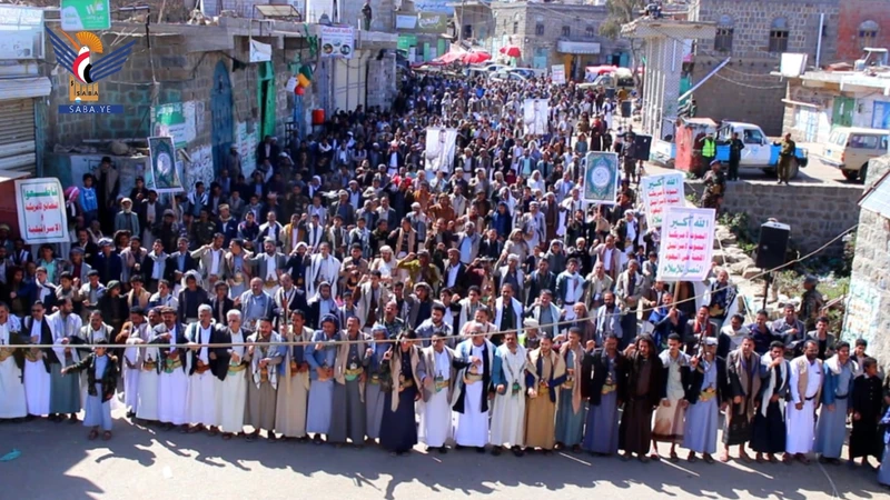 150 مسيرة حاشدة بريمة تؤكد الجهوزية للجولة القادمة مع العدو