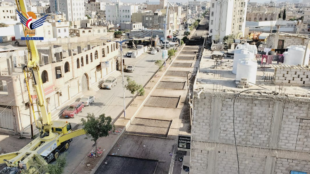 تفقد سير العمل بمشروع إعادة تأهيل شارع غزة بمديرية صنعاء الجديدة
