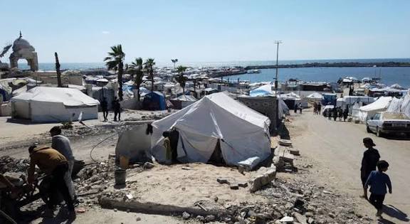 على حافة الغرق.. نازحو شاطئ غزة يواجهون البحر والشتاء بخيامٍ واهنة