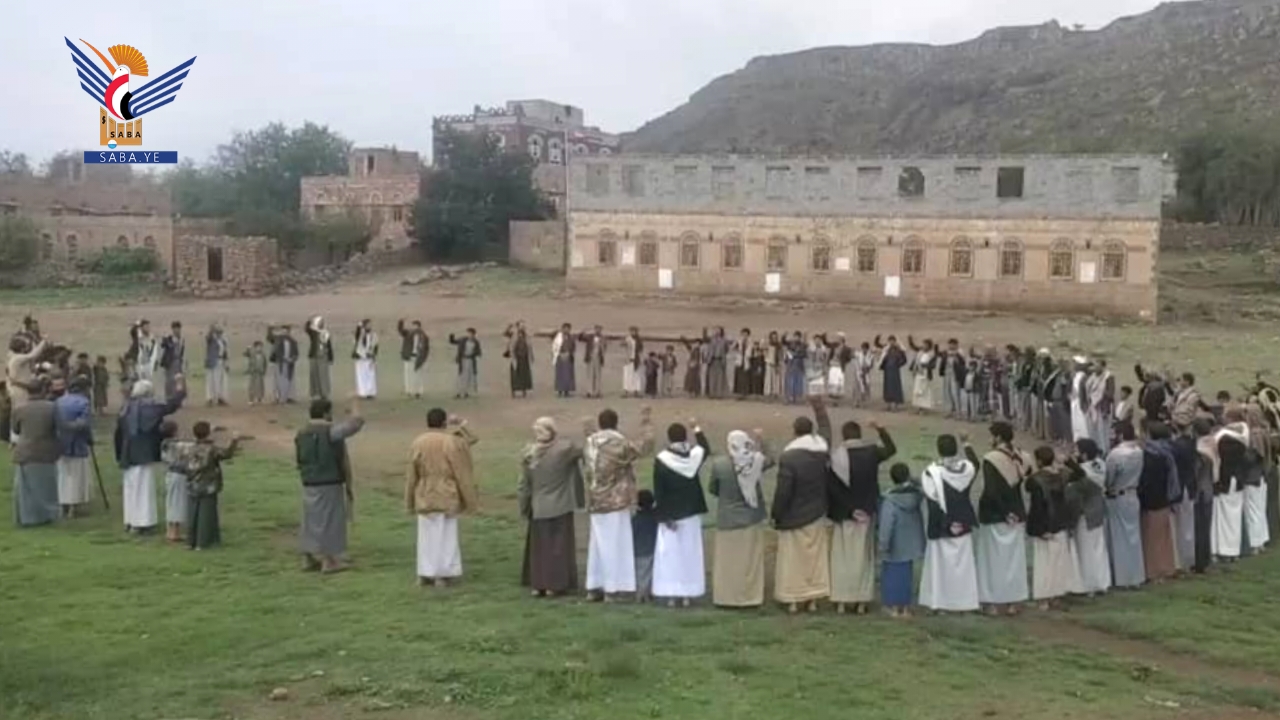 وقفات حاشدة بمحافظة صنعاء مباركة للإنجازات الأمنية ونصرة لفلسطين