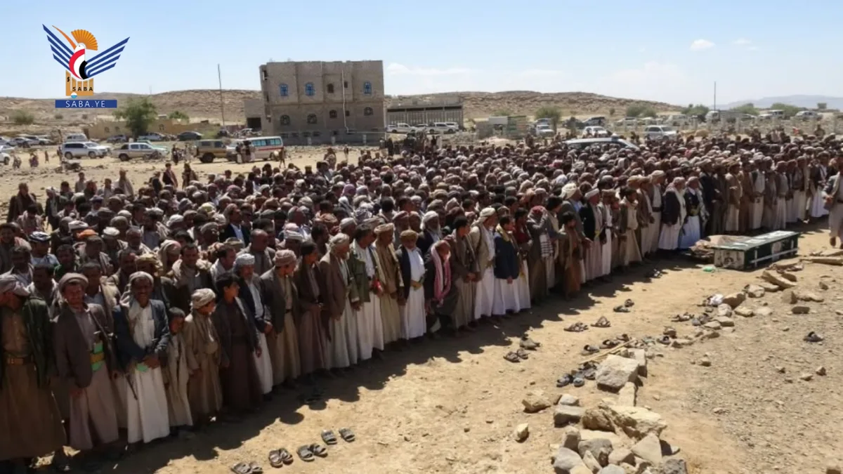 تشييع جثامين كوكبة من الشهداء في بمديريات عمران 