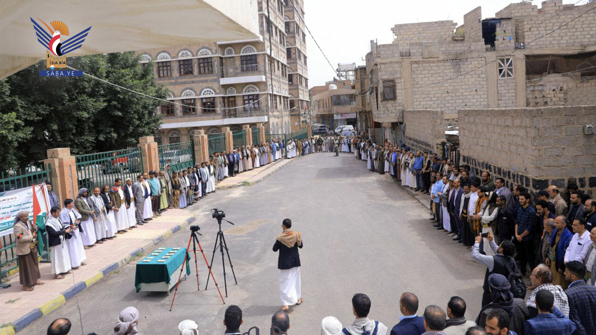 وقفة لهيئة الأوقاف تضامنا وإسنادا لقطاع غزة