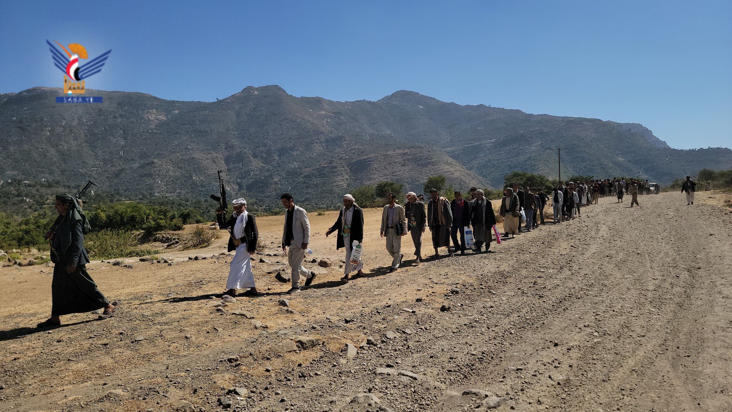 إب .. مسير ووقفة شعبية لقوات التعبئة في عزلة خولان بمذيخرة