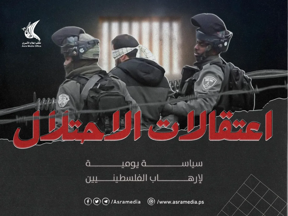 العدو الصهيوني يعتقل اربعة فلسطينيين  في الضفة والقدس