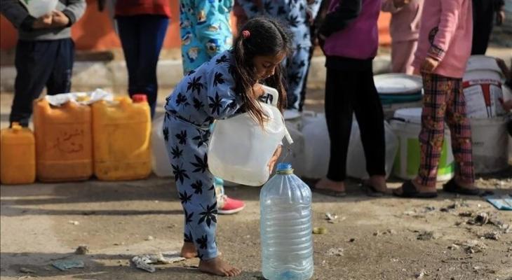 اليونيسف: الحصول على مياه الشرب أصبح حلما بغزة