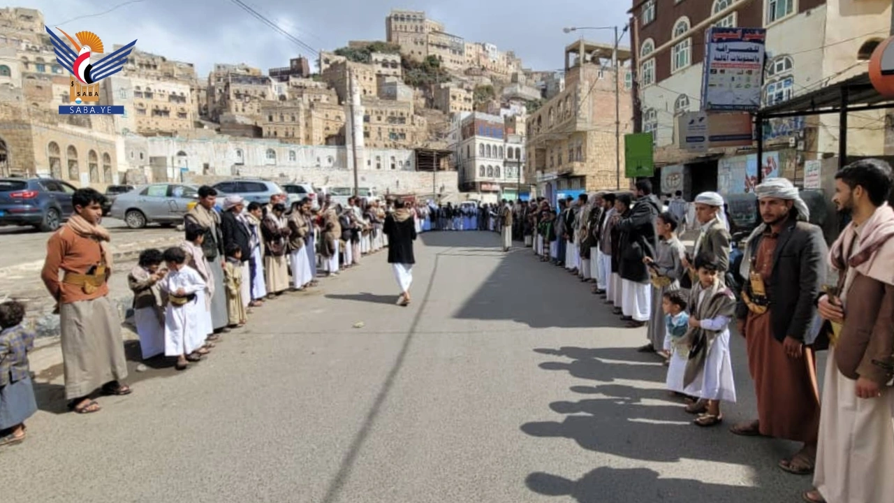 وقفات حاشدة بالمحويت تأكيدًا على استمرار التعبئة والاستعداد للجولة القادمة