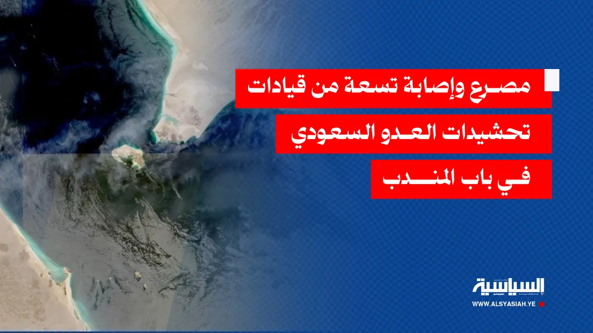 مصرع وإصابة تسعة من قيادات تحشيدات العدو السعودي في باب المندب