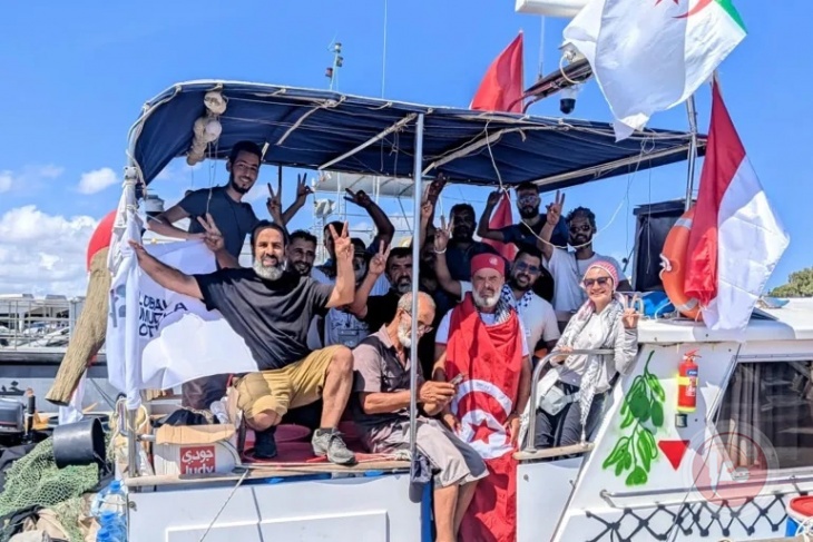 "أسطول الصمود" يبعد حاليا عن شواطئ غزة حوالي 305 أميال بحرية