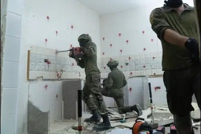 العدو الصهيوني يفجر منزل أسير  ويجبر عائلات فلسطينية على إخلاء منازلها جنوب الخليل