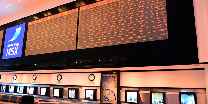 مؤشر بورصة مسقط يغلق منخفضًا 0.11 بالمائة