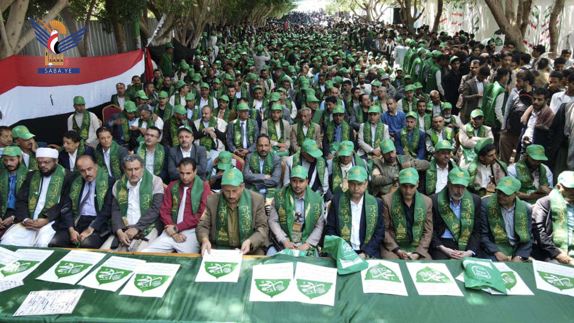 مهرجان حاشد في جامعة إب بذكرى المولد النبوي الشريف