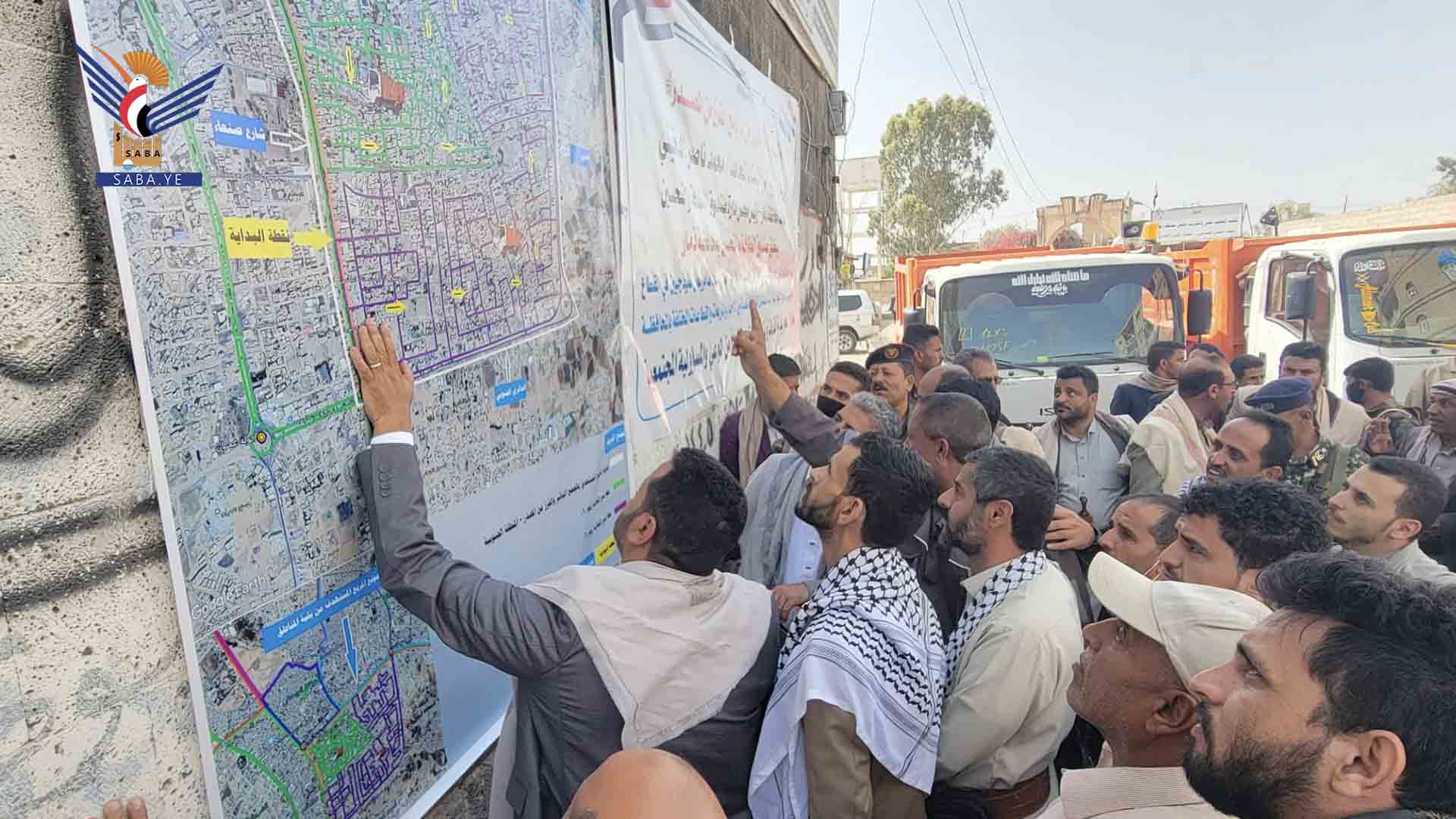 المداني والبخيتي يدشّنان المرحلة الأولى من عملية فرز النفايات من المصدر بذمار