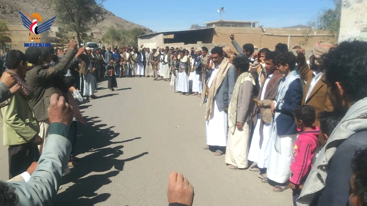 وقفات جماهيرية بمحافظة صنعاء تأكيدًا على استمرار التعبئة والجهوزية
