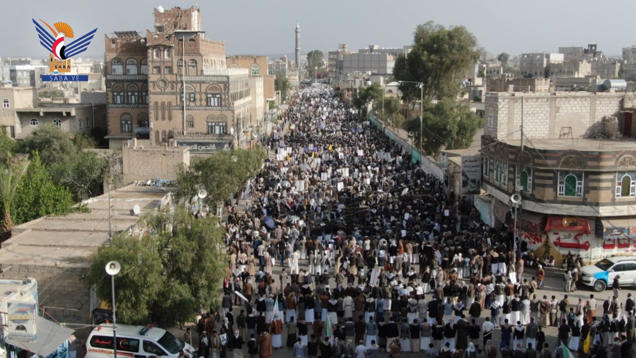 مسيرات حاشدة في ذمار إحياءً ليوم القدس العالمي وانتصاراً لفلسطين والأقصى