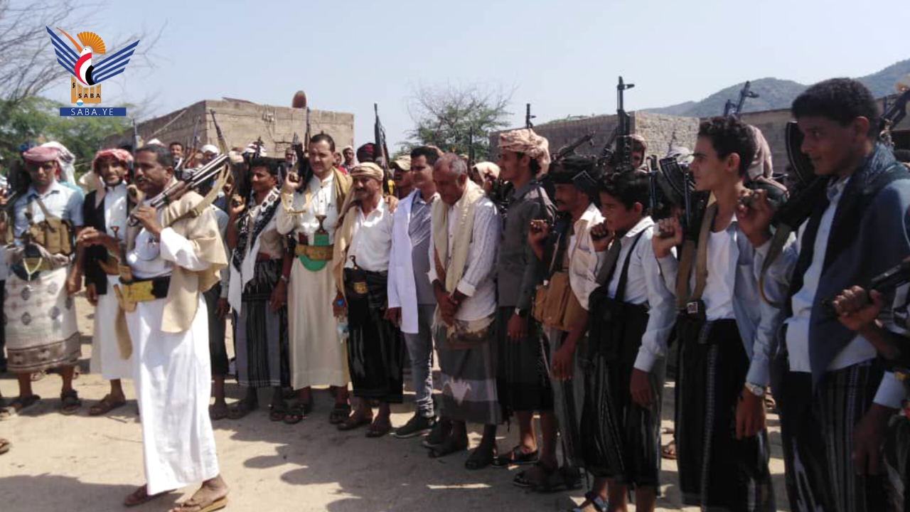 وقفة ومسير شعبي لخريجي دورات التعبئة في مديرية جبل راس في الحديدة وقفة ومسير شعبي لخريجي دورات التعبئة في مديرية جبل راس في الحديدة