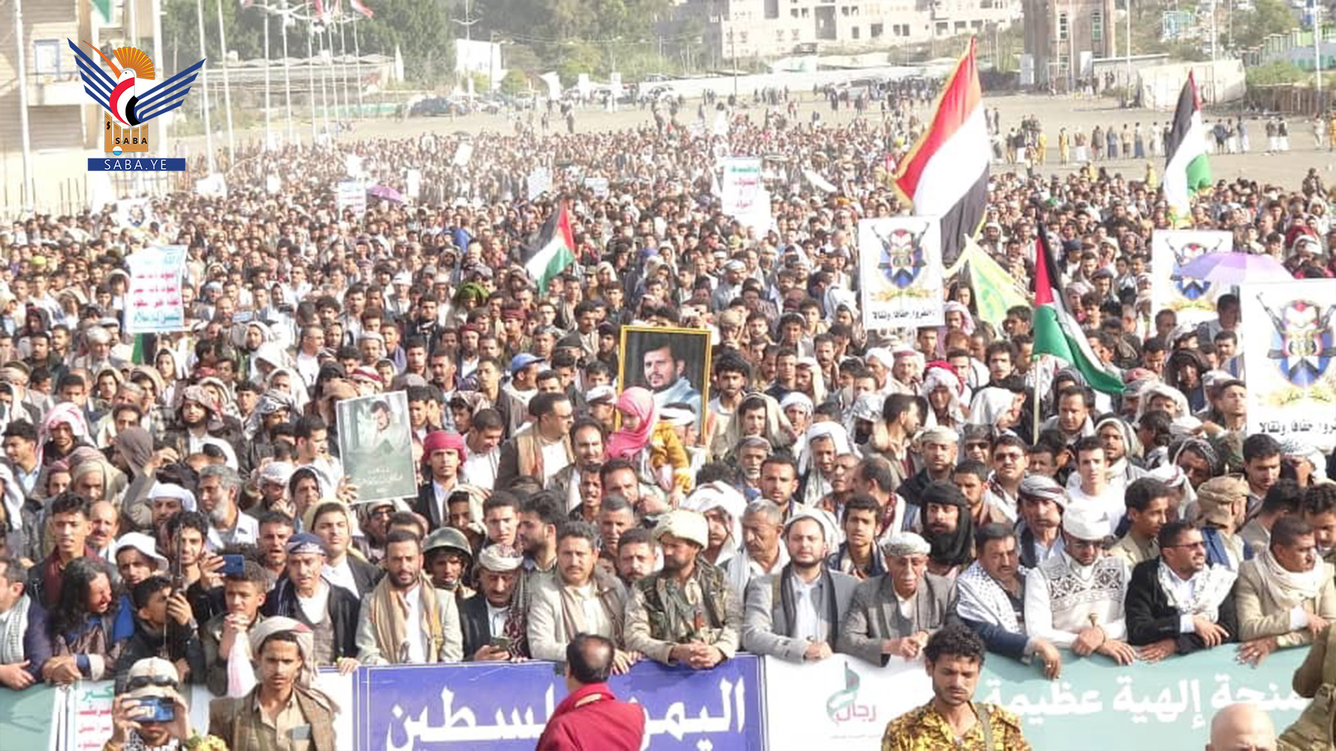 إب .. 112 مسيرة تحت شعار "جهاداً في سبيل الله ونصرةً لغزة سنواجه كل الطواغيت"