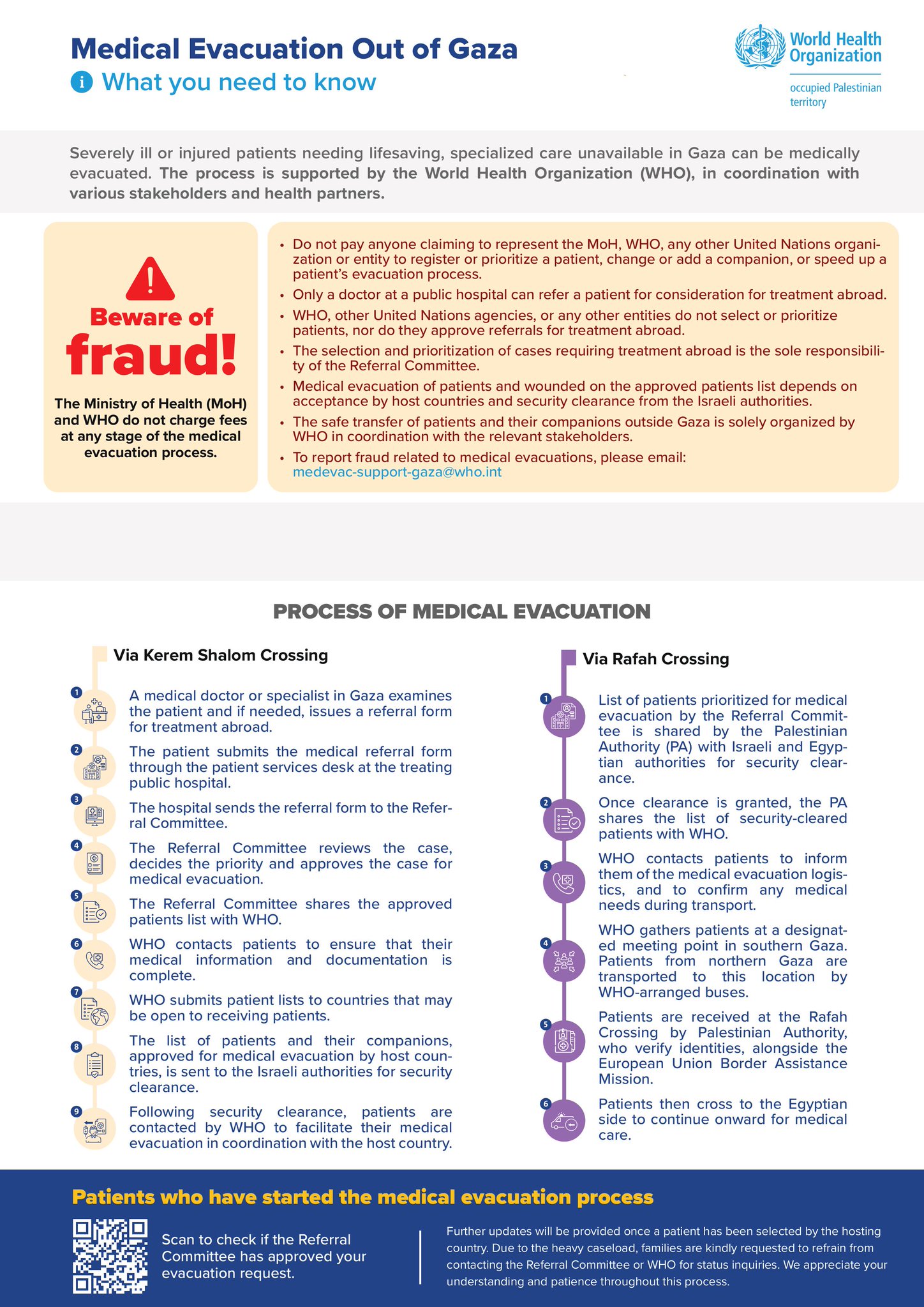 منظمة الصحة العالمية: استئناف وشيك للإجلاء الطبي من غزة وتوضيح طبيعة دورها في العمليات