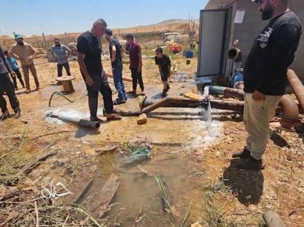العدو الإسرائيلي يهدم منشأة بئر مياه في منطقة عاطوف والرأس الأحمر شرق طوباس