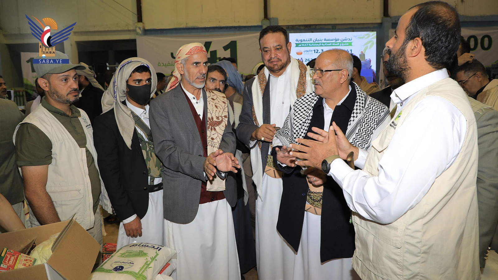 النعيمي ومفتاح يدشنان مشروع السلة الرمضانية لمؤسسة بنيان للعام 1447هـ