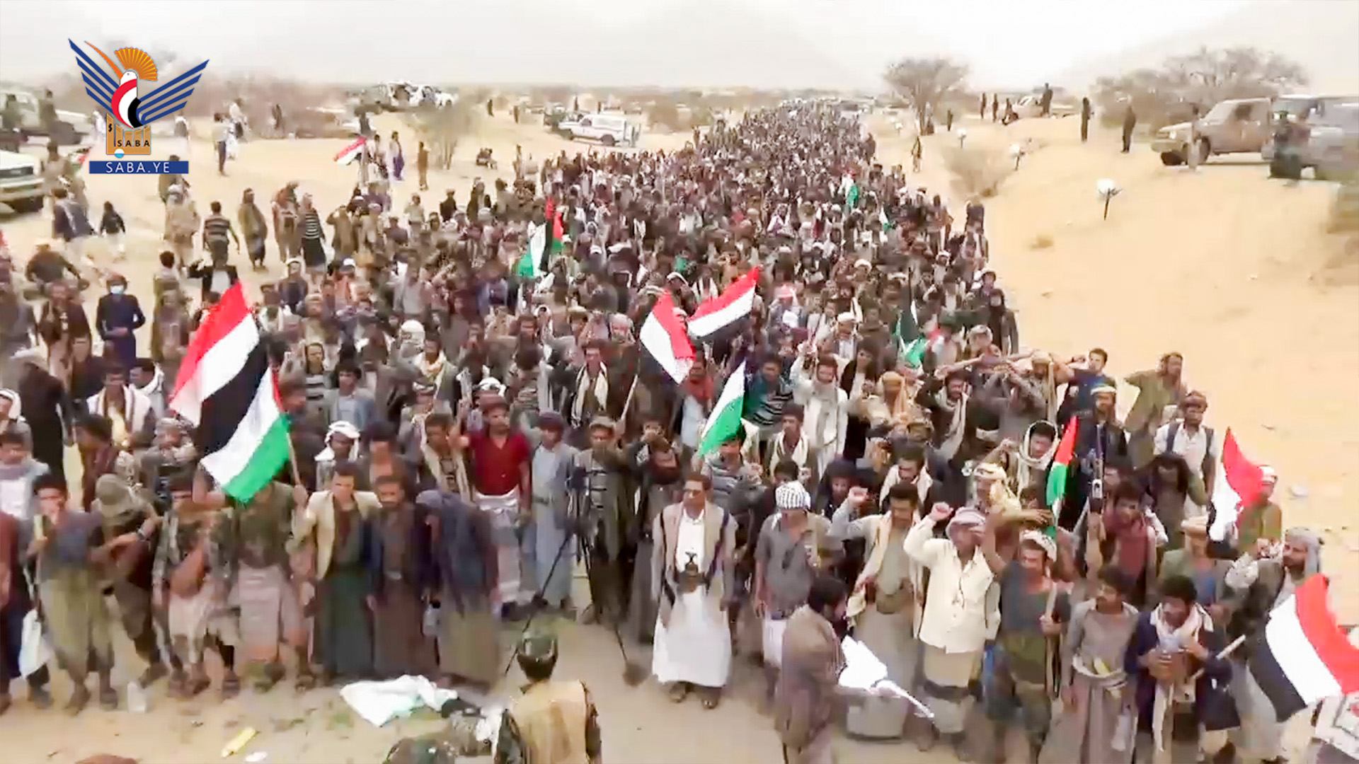 مسيرات حاشدة بمأرب نصرة لغزة ضد الطغاة ورفضا لصفقات الخيانة