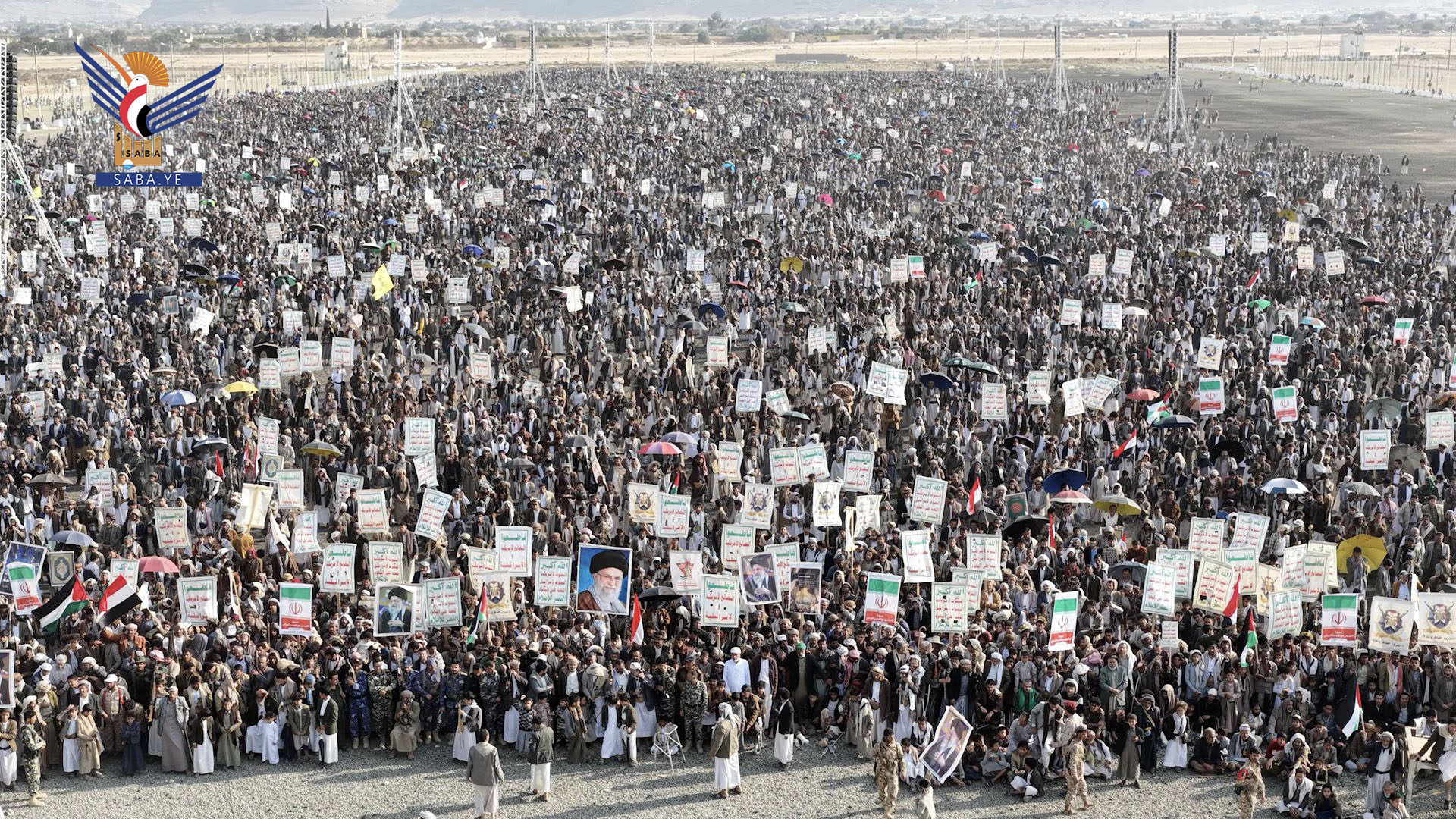 مسيرات حاشدة بصعدة تضامناً مع الشعب الإيراني