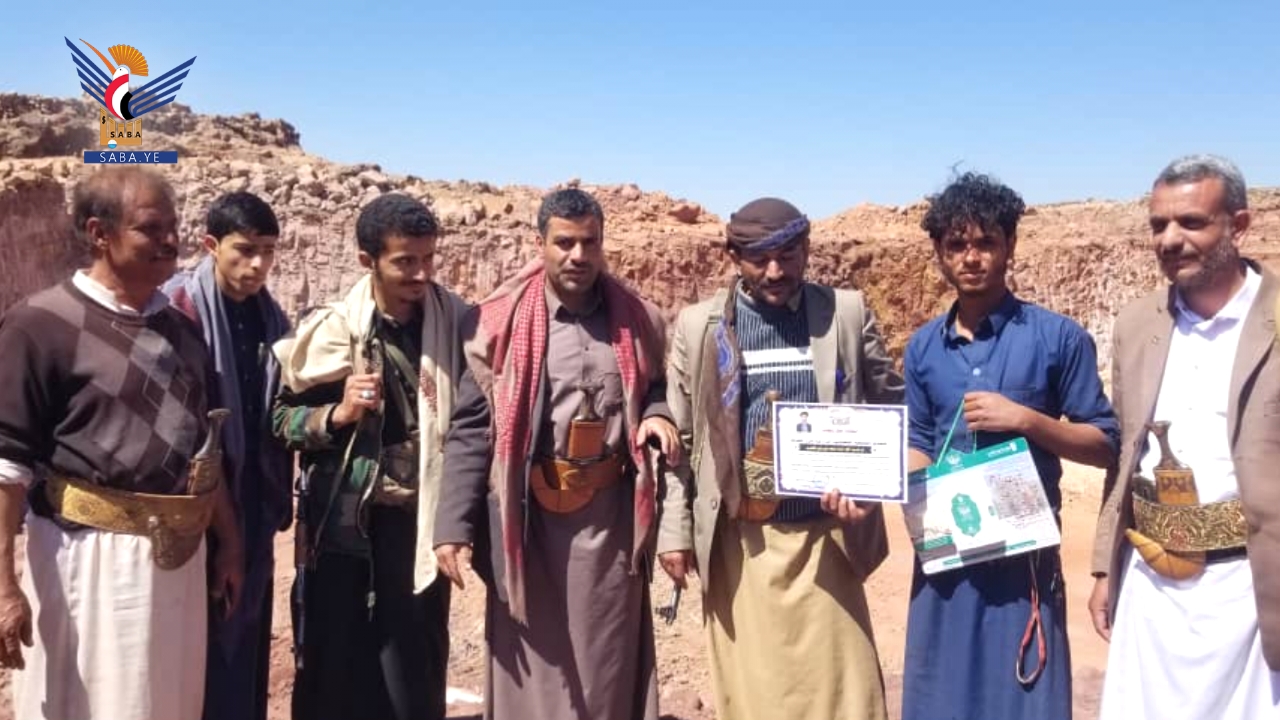 تفقد مشروع مبادرة مجتمعية لحفر خزان حصاد مياه في لكمة بني الخياط بالمحويت