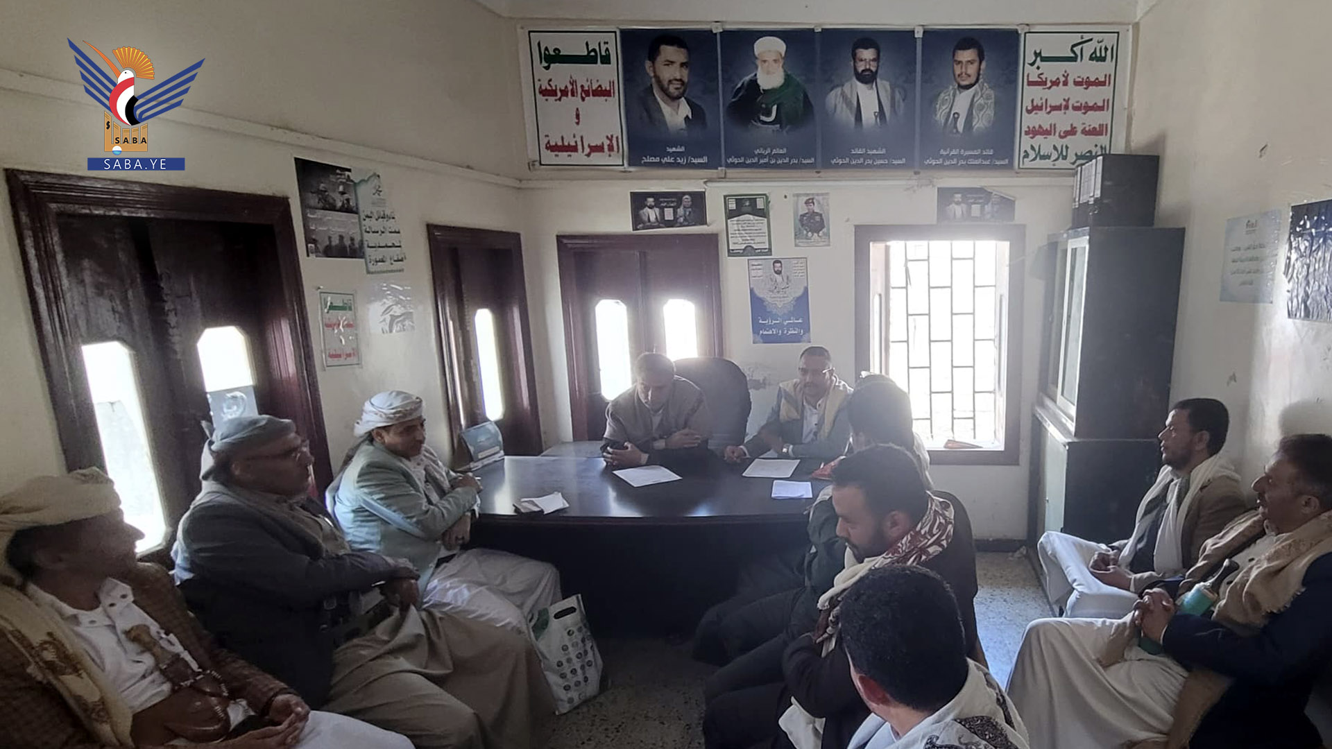 مناقشة الأنشطة التعبوية والخدمية بمديريتي الجبين ومزهر