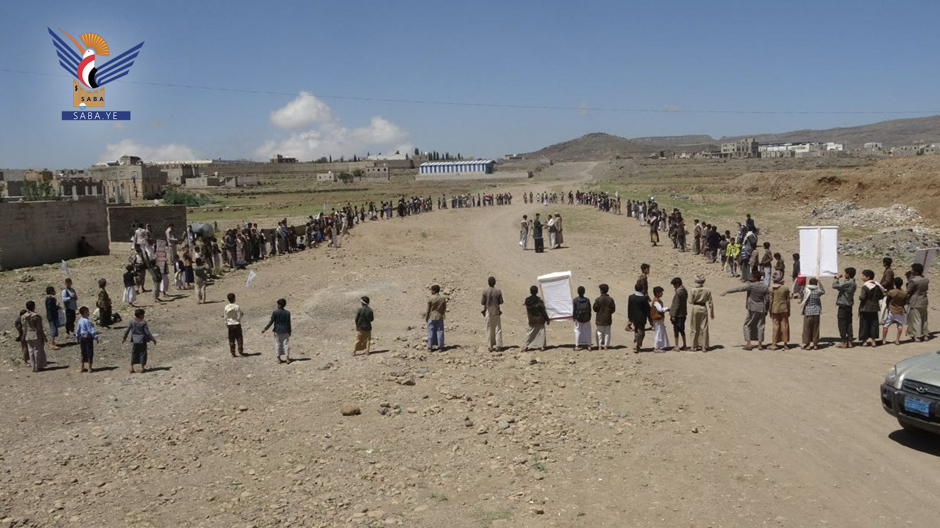 مسير ووقفة لطلاب الدورات الصيفية في بني مطر بذكرى الصرخة
