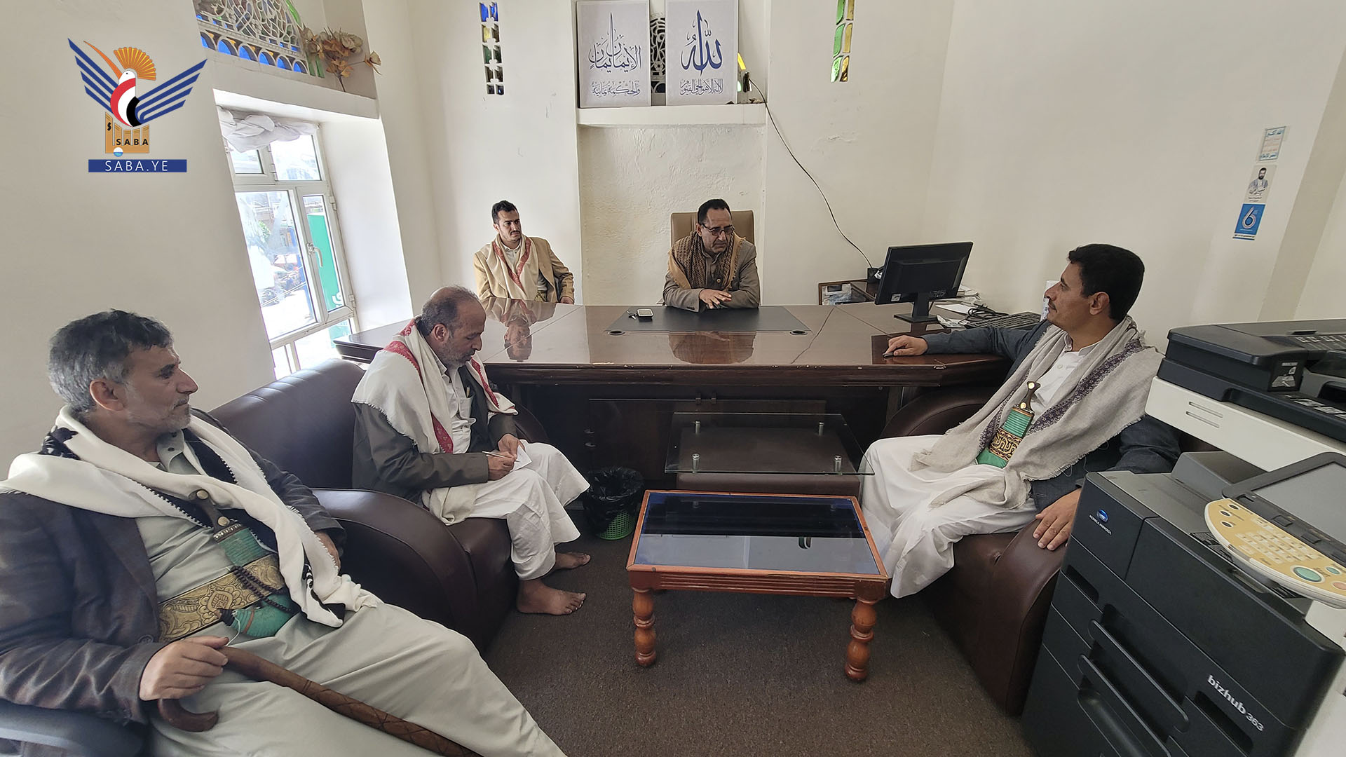 وكيل محافظة حجة يطلع على سير العمل في مكتبي هيئة النقل والنفط