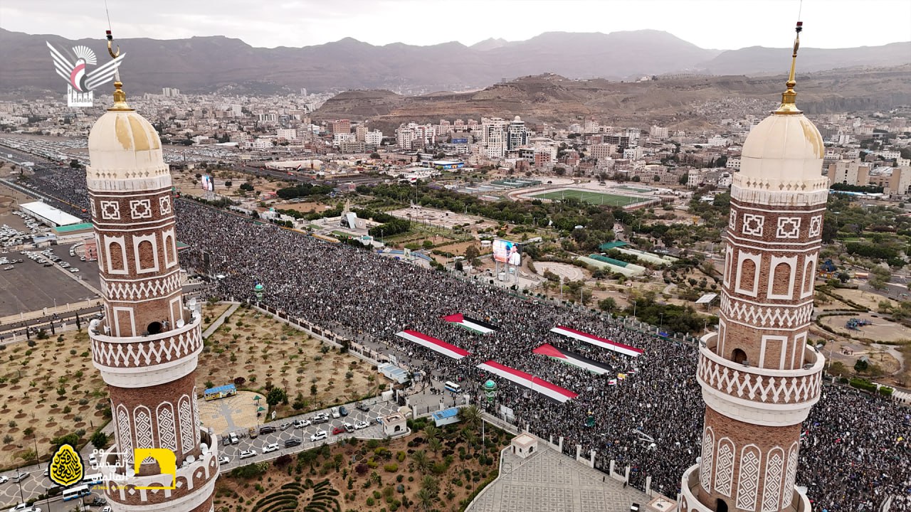 طوفان بشري بالعاصمة صنعاء في مليونية يوم القدس العالمي 