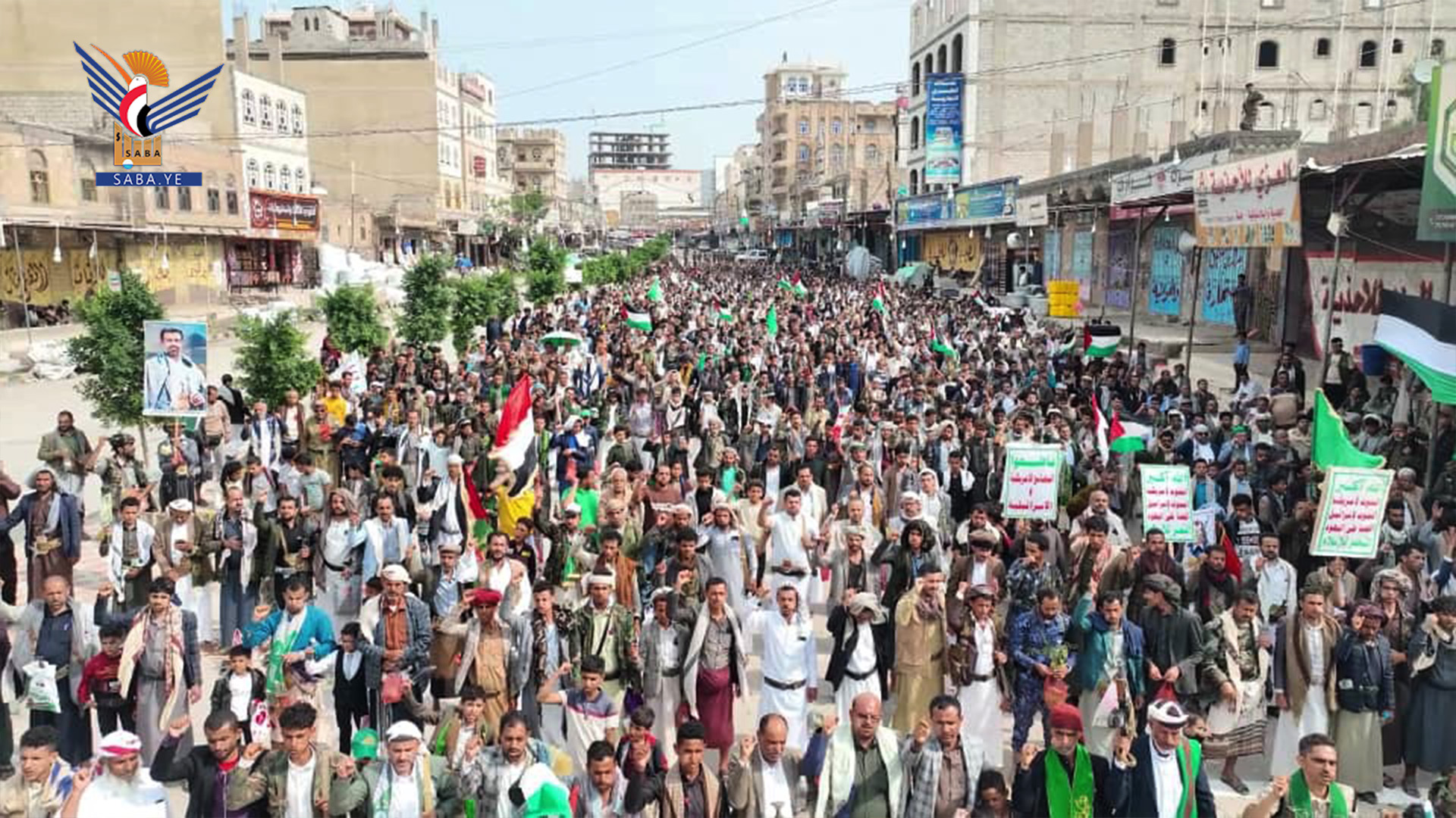 مسيرات حاشدة في الضالع إسنادا لغزة ورفضا لمؤامرة نزع سلاح المقاومة