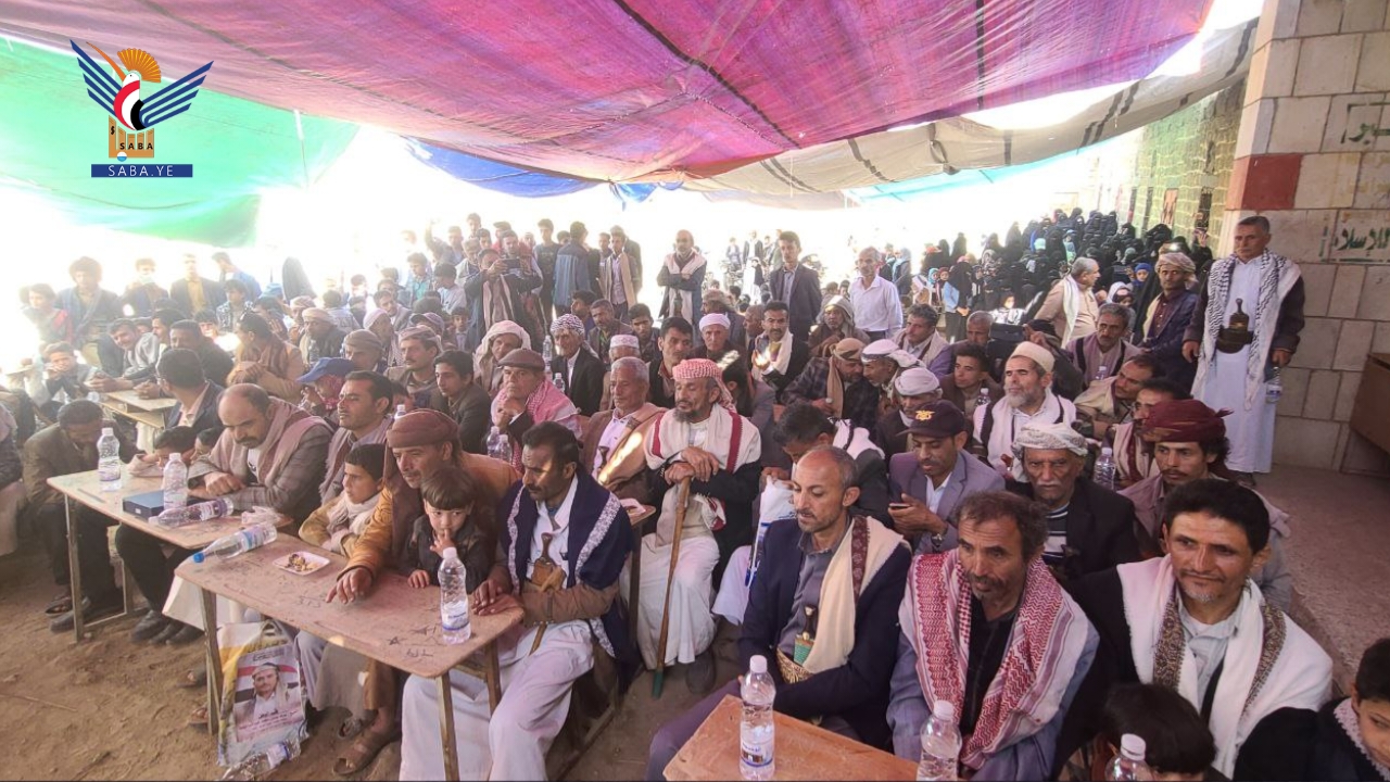 فعالية في مديرية حفاش بالمحويت بالذكرى السنوية للرئيس الشهيد الصماد