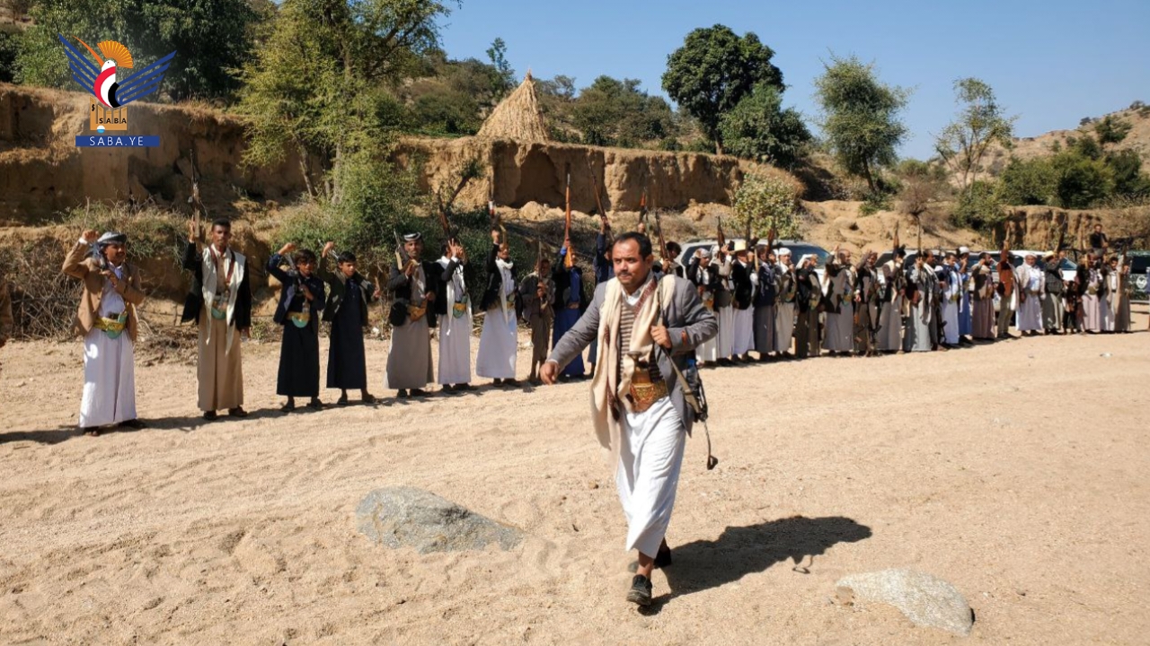  حجة.. لقاء ومسير ومناورة في مبين وفاءً لدماء الشهداء