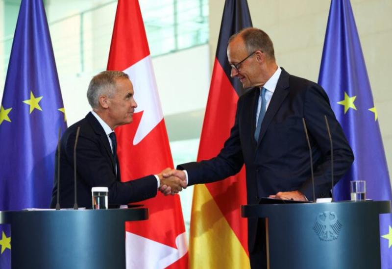 كارني وميرتس يؤكدان دعم خطة السلام لغزة