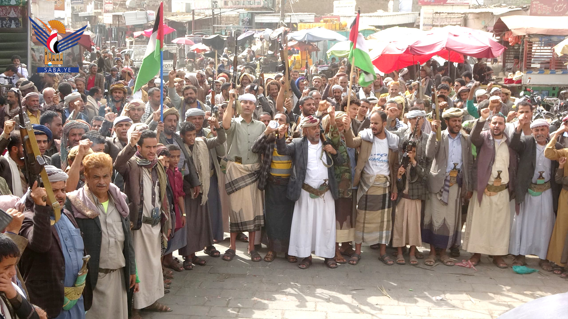 أبناء محافظة صنعاء يخرجون في مسيرات "مستمرون في نصرة غزة ومواجهة الاستباحة الصهيونية للأمة"