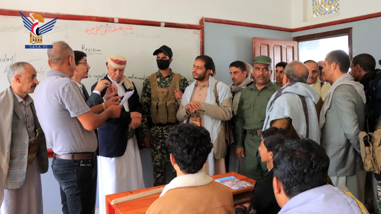 وزير التربية ومحافظ إب يتفقدان العملية التعليمية ويشاركان في مسيرة طلابية نصرةً لغزة