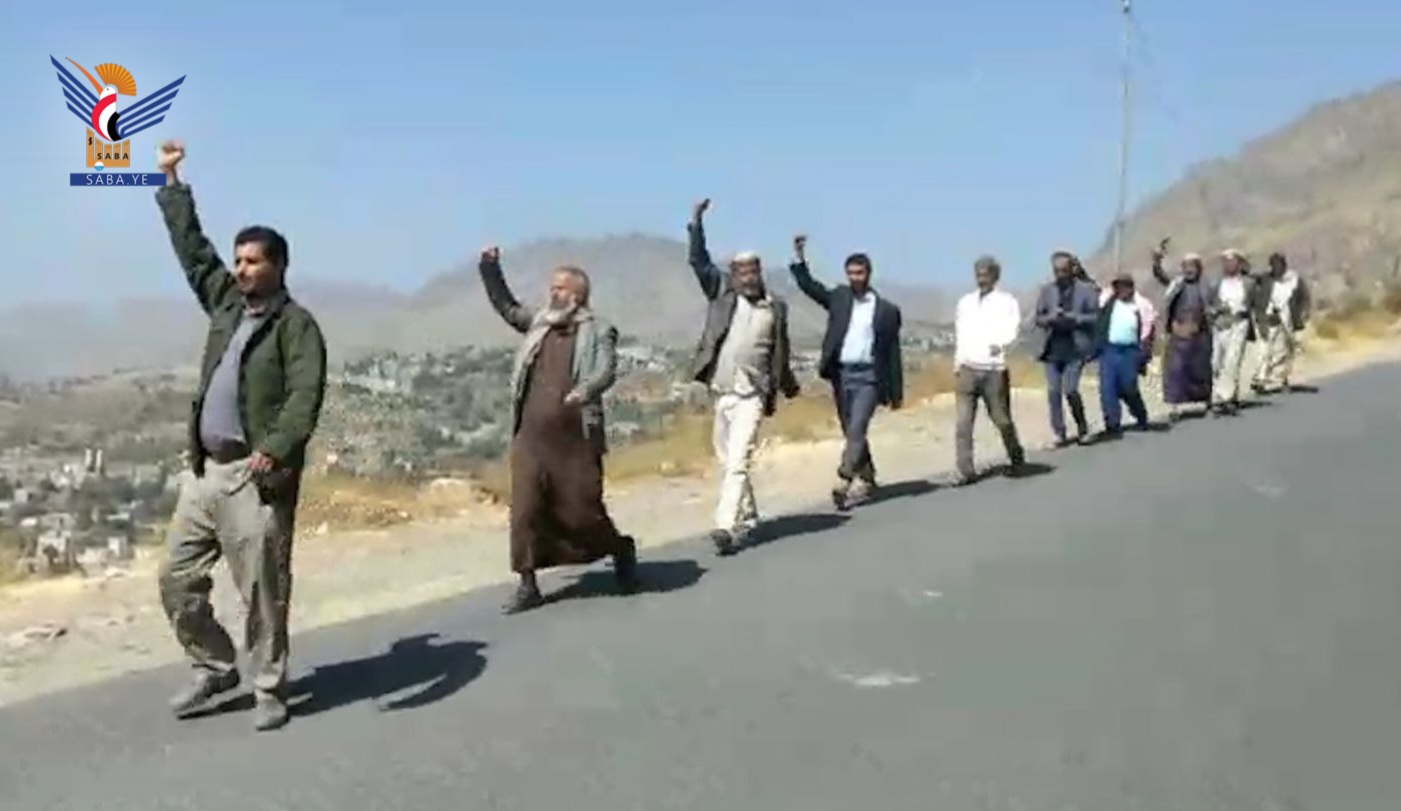  إب.. مسير لقوات التعبئة في وادي الحبالي بمديرية السدة