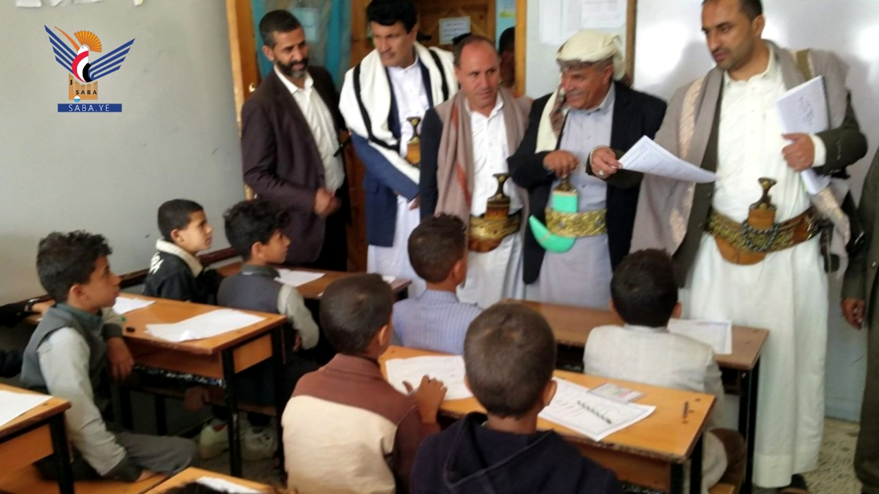 تدشين اختبارات نهاية الفصل الدراسي الأول لصفوف النقل بالمحويت