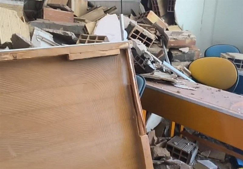 العدو الصهيوني يستهدف مدارس وروضة للأطفال في مدينة برند الإيرانية