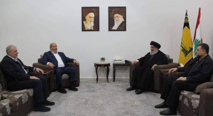 الأمين العام لحزب الله السيد حسن نصر الله يستقبل وفداً قيادياً من حركة حماس