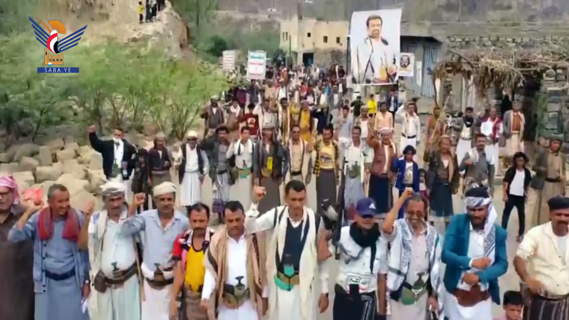 محافظة ريمة تشهد مسيرات حاشدة وغير مسبوقة تضامناً مع الشعب الفلسطيني