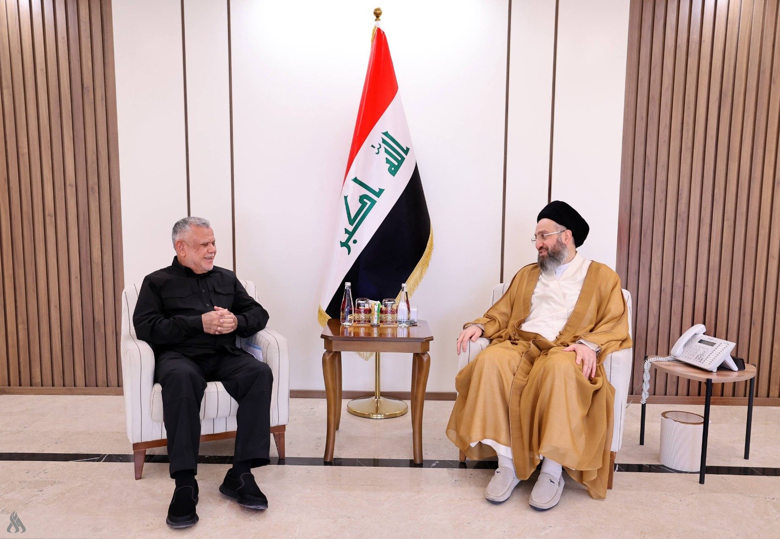 الحكيم والعامري يؤكدان وقوف العراق إلى جانب إيران بمواجهتها للعدوان الصهيوني