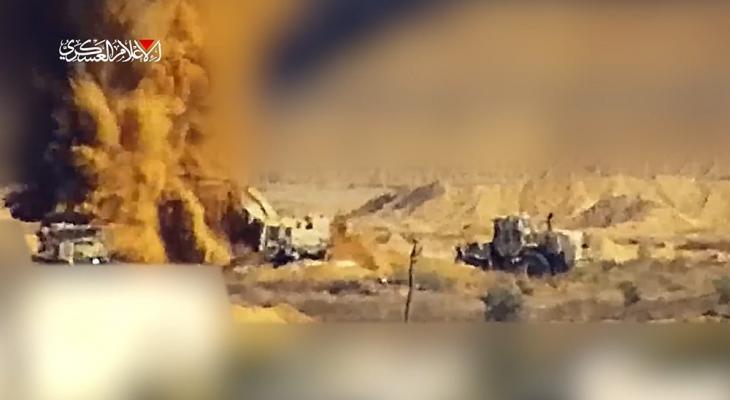 القسام تجهز على ثلاثة جنود صهاينة و تقنص أخر وتستهدف عدة اليات شمال القطاع