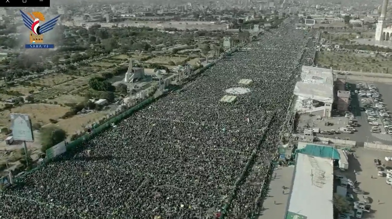 تصوير جوي | الفعالية المركزية في ميدان السبعين بالعاصمة صنعاء تصوير جوي | الفعالية المركزية في ميدان السبعين بالعاصمة صنعاء