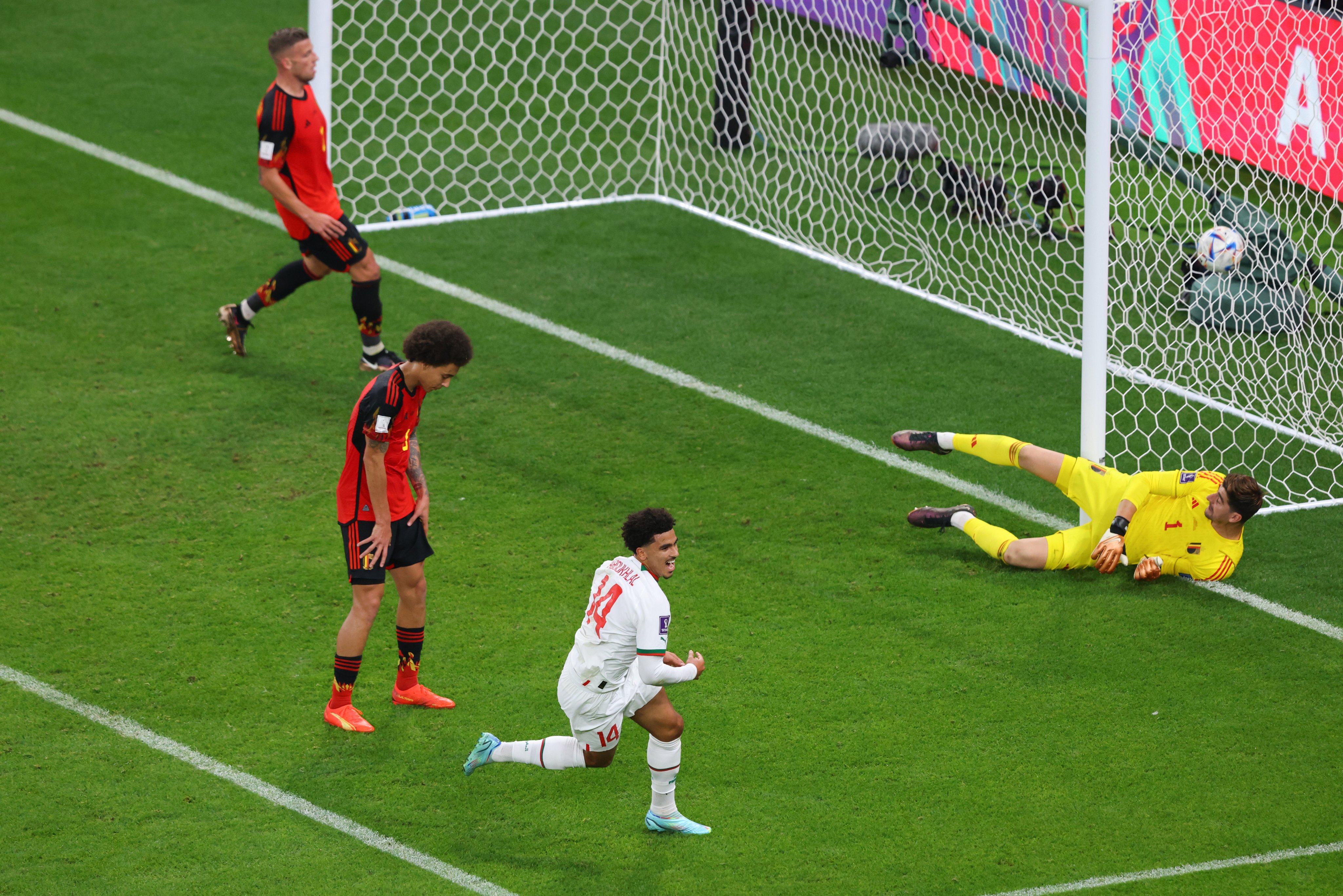 المغرب يهزم بلجيكا ويقترب من التأهل لثمن نهائي كأس العالم 2022