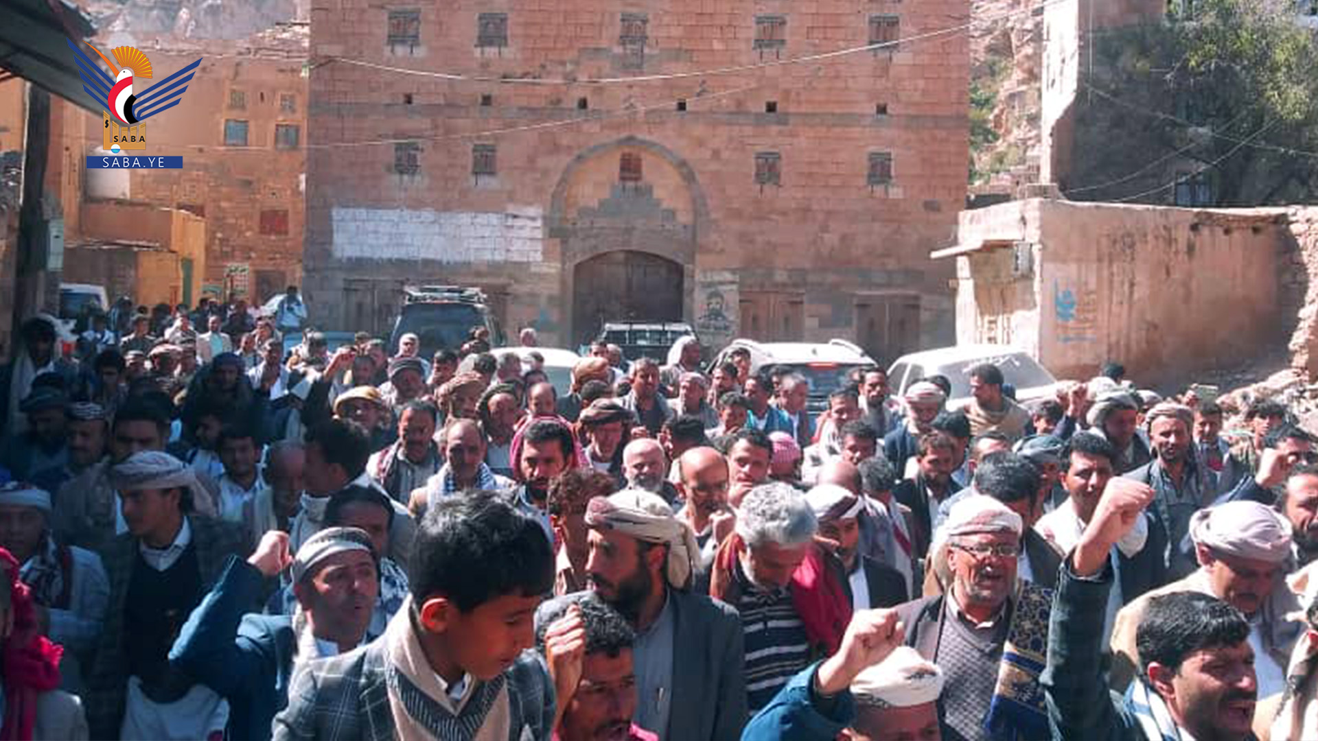 مسيرة حاشدة في شبام كوكبان بالمحويت تضامناً مع فلسطين ودعماً للمقاومة الباسلة