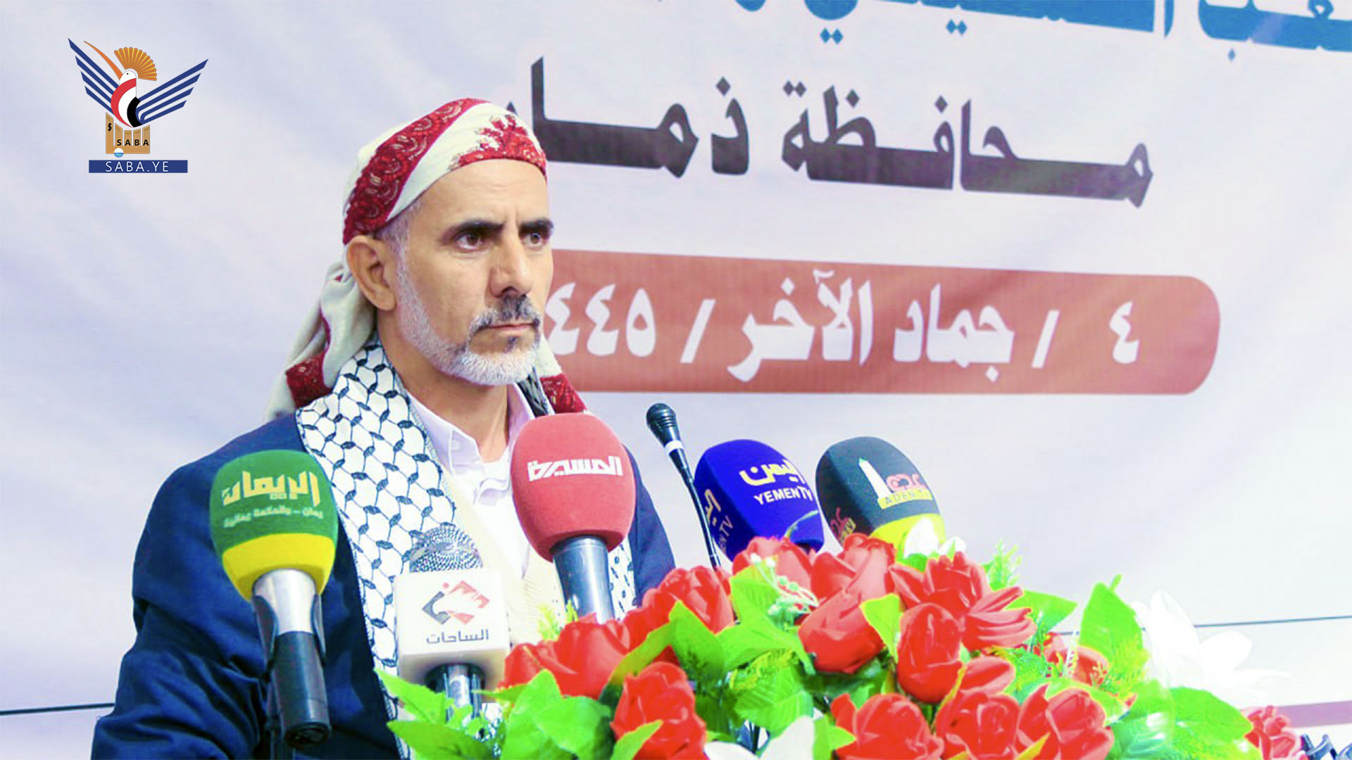 لقاء قبلي موسع في ذمار نصرة للشعب الفلسطيني