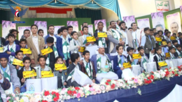 تكريم أبناء الشهداء المتفوقين في المسابقة الثقافية المنهجية 